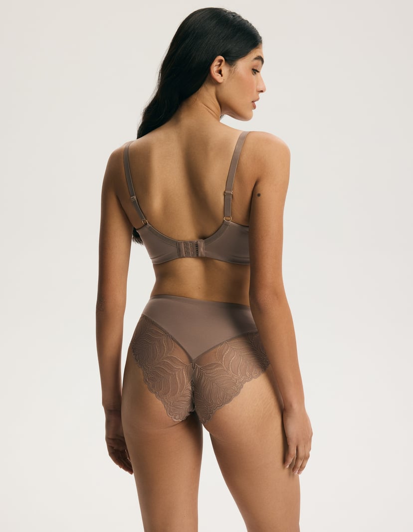 Majtki z wysokim stanem Aurora brown 4