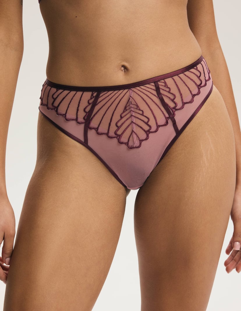 Majtki z wysokim stanem Nugat pink 2