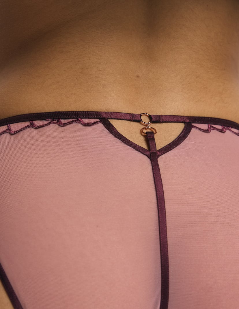 Majtki z wysokim stanem Nugat pink 4