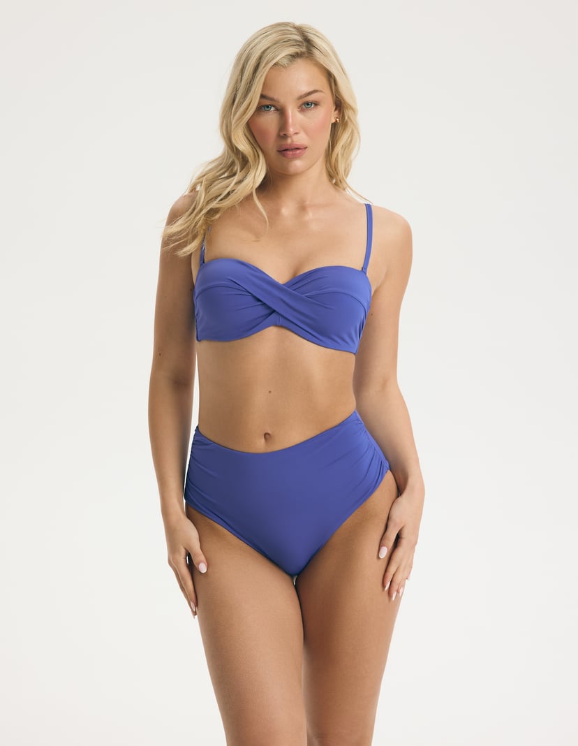 Góra od bikini bandeau na większy biust Base Blue 2