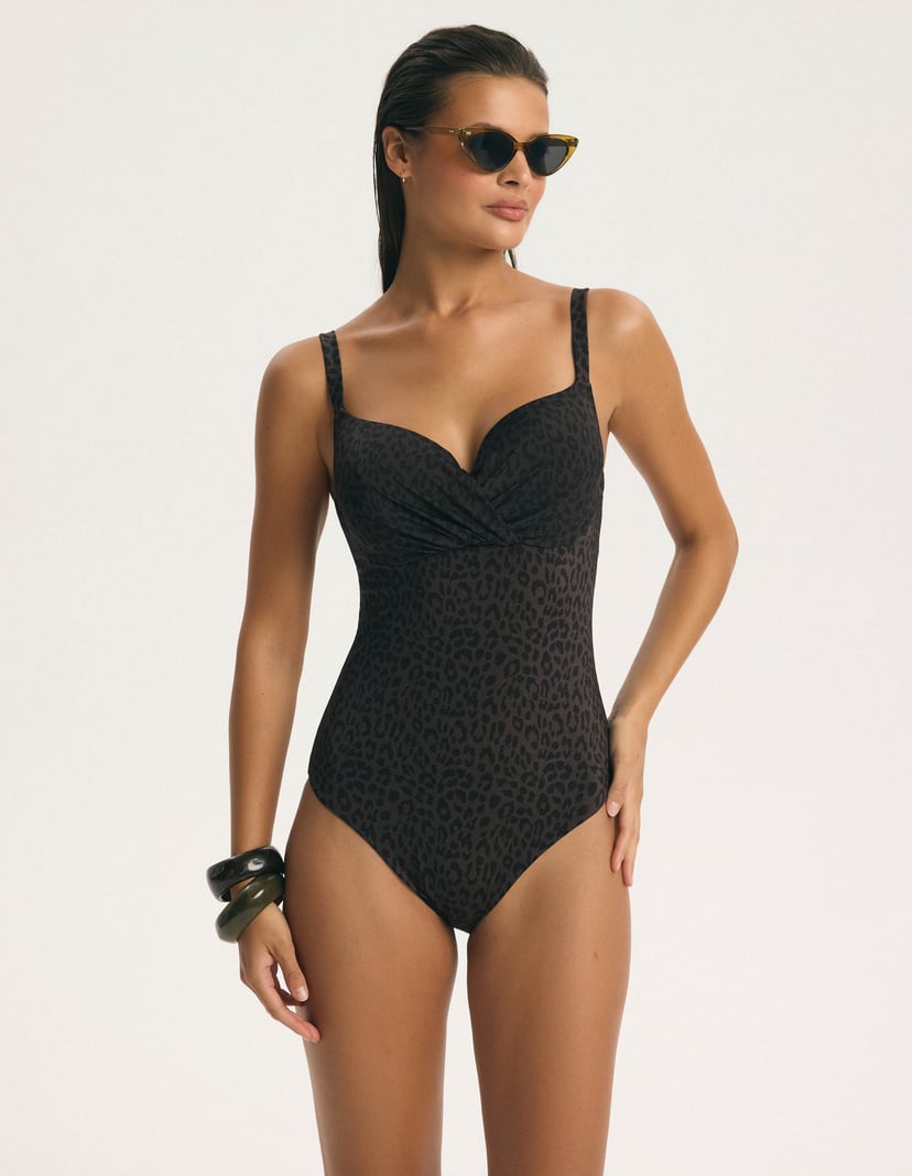 One-Piece Swimsuit Base brown 1