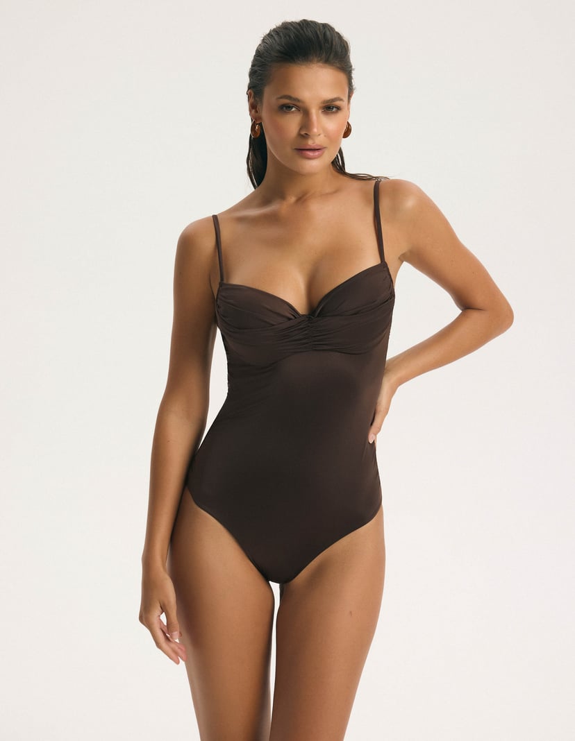 One-Piece Swimsuit Goddess brown 1
