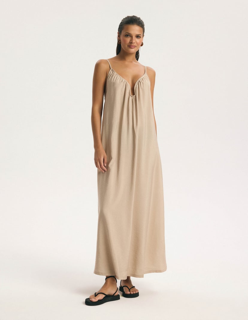 Louise Dress Beige 5