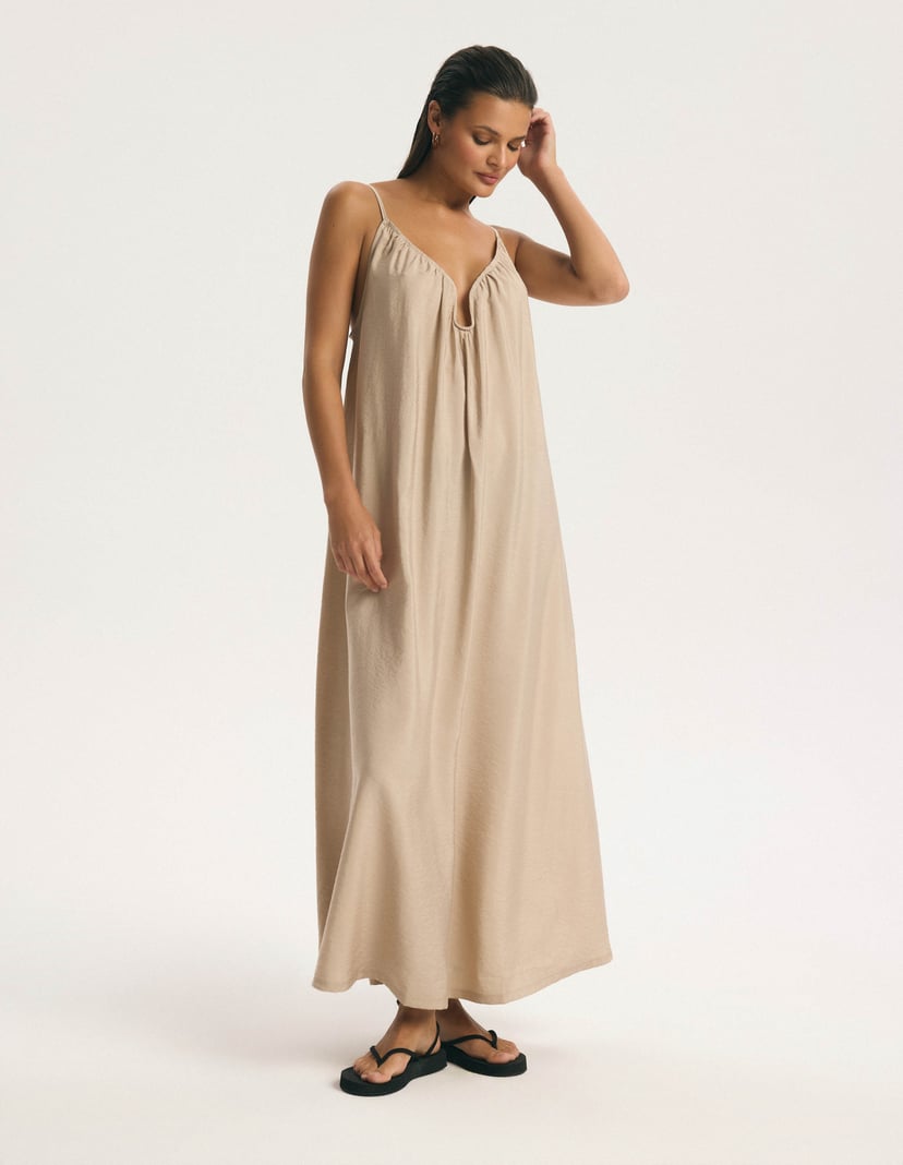 Louise Dress Beige 6