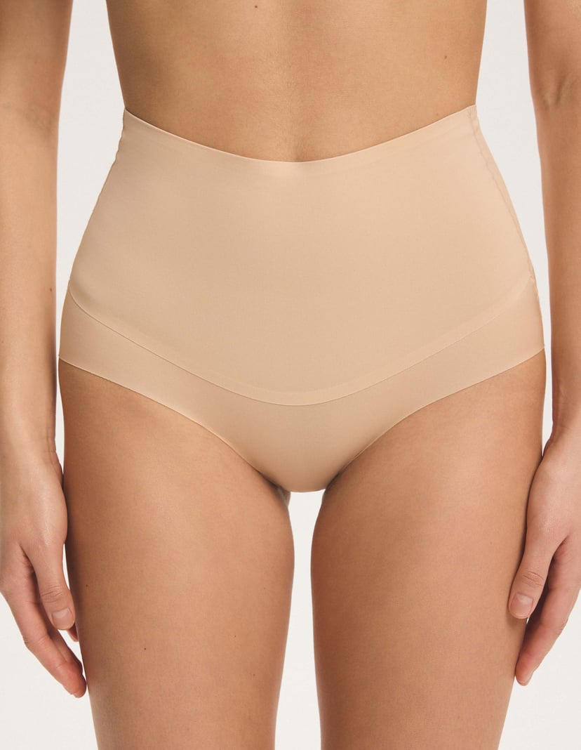 High-Waisted Slim Panties Beige 2