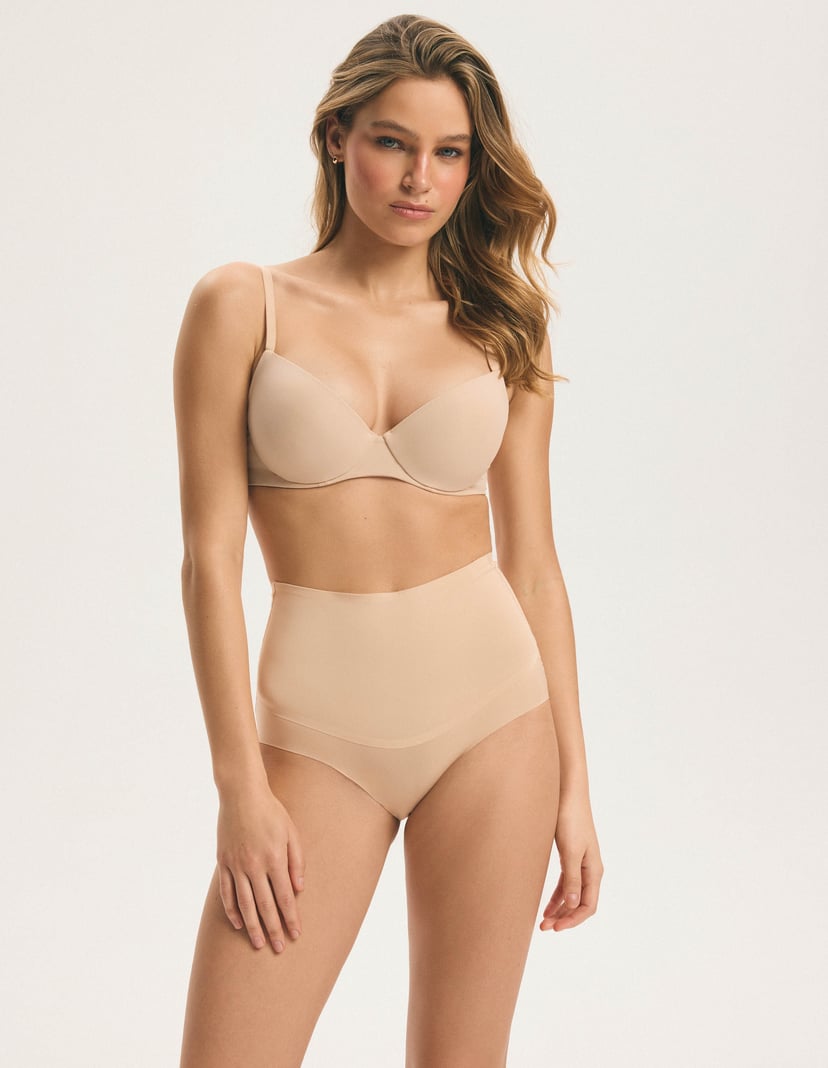 High-Waisted Slim Panties Beige 5