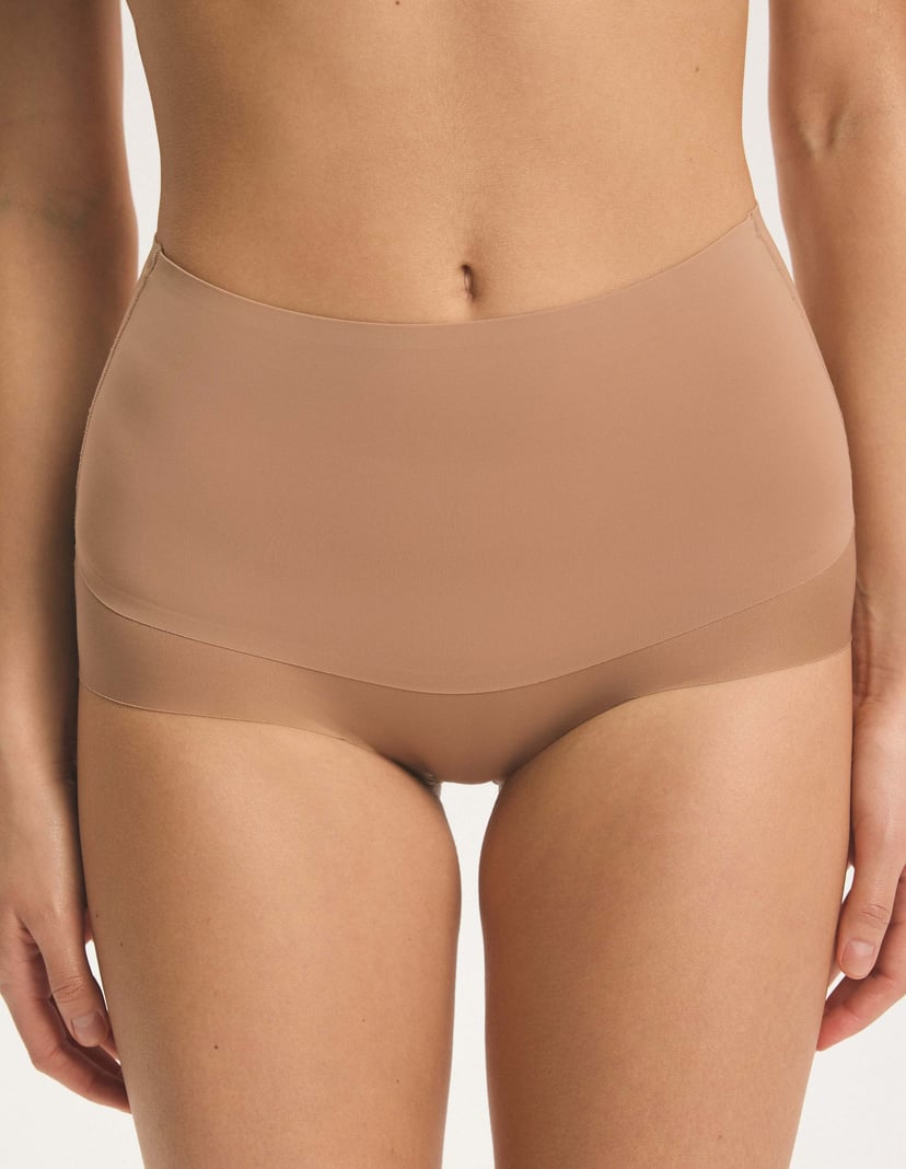 High-Waisted Slim Panties Beige 2