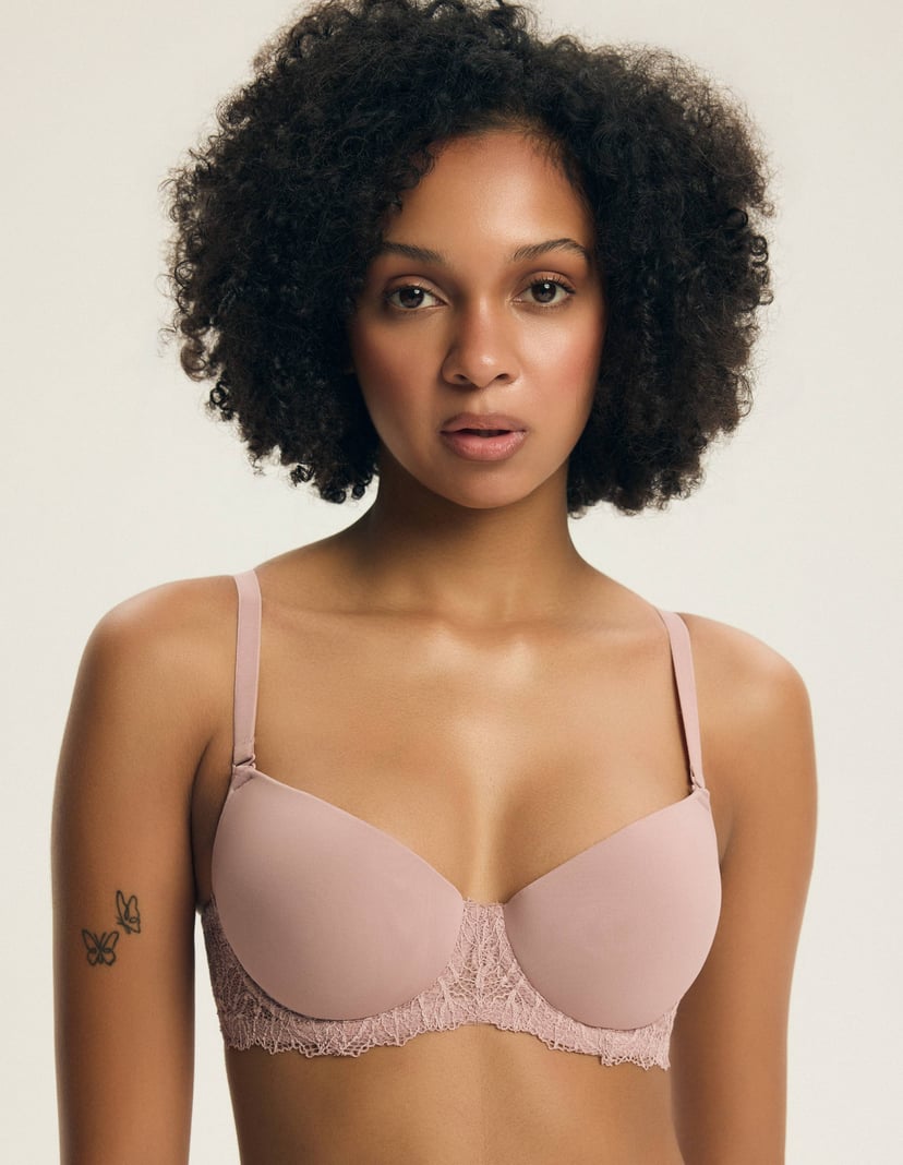 Biustonosz push-up Collette różowy 2