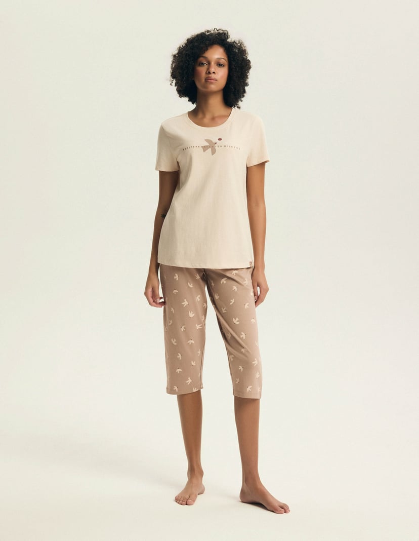 Piżama Eluna beżowy 2