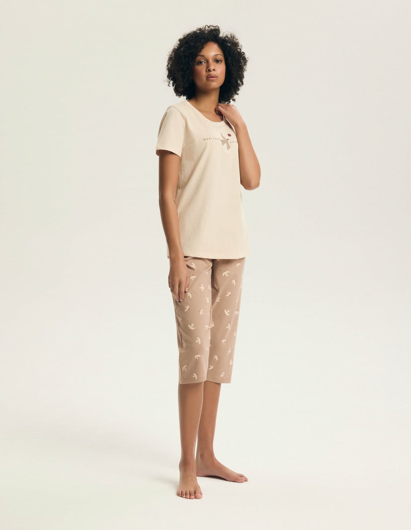 Piżama Eluna beżowy 4