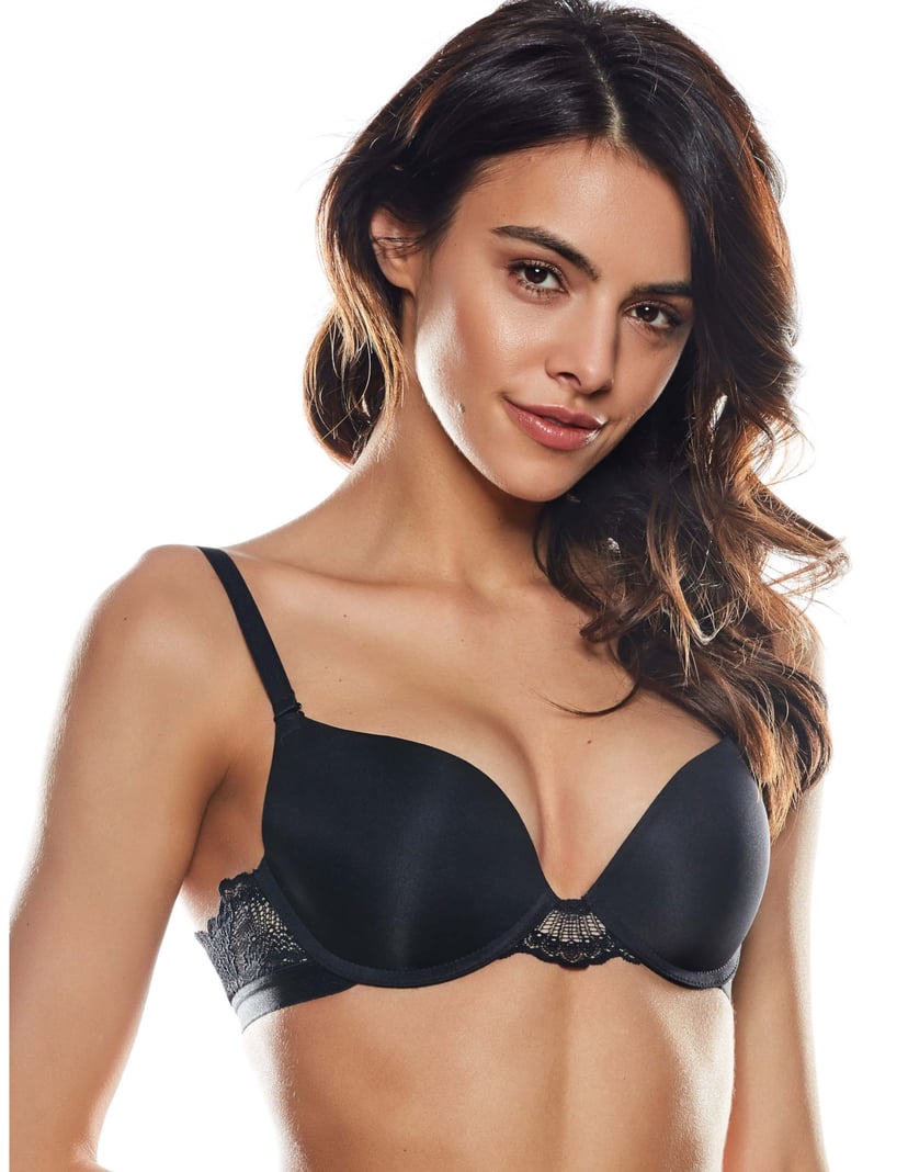 Biustonosz push-up Caldo czarny 1