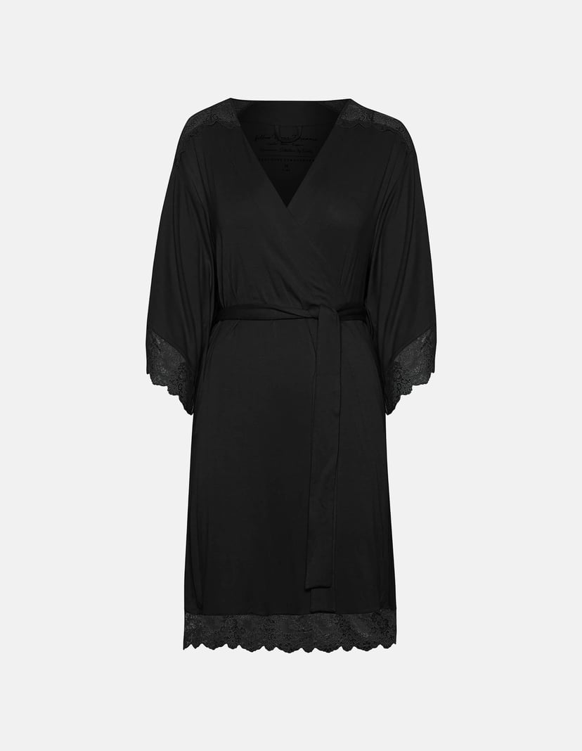 MORGENMANTEL Funny Schwarz 3