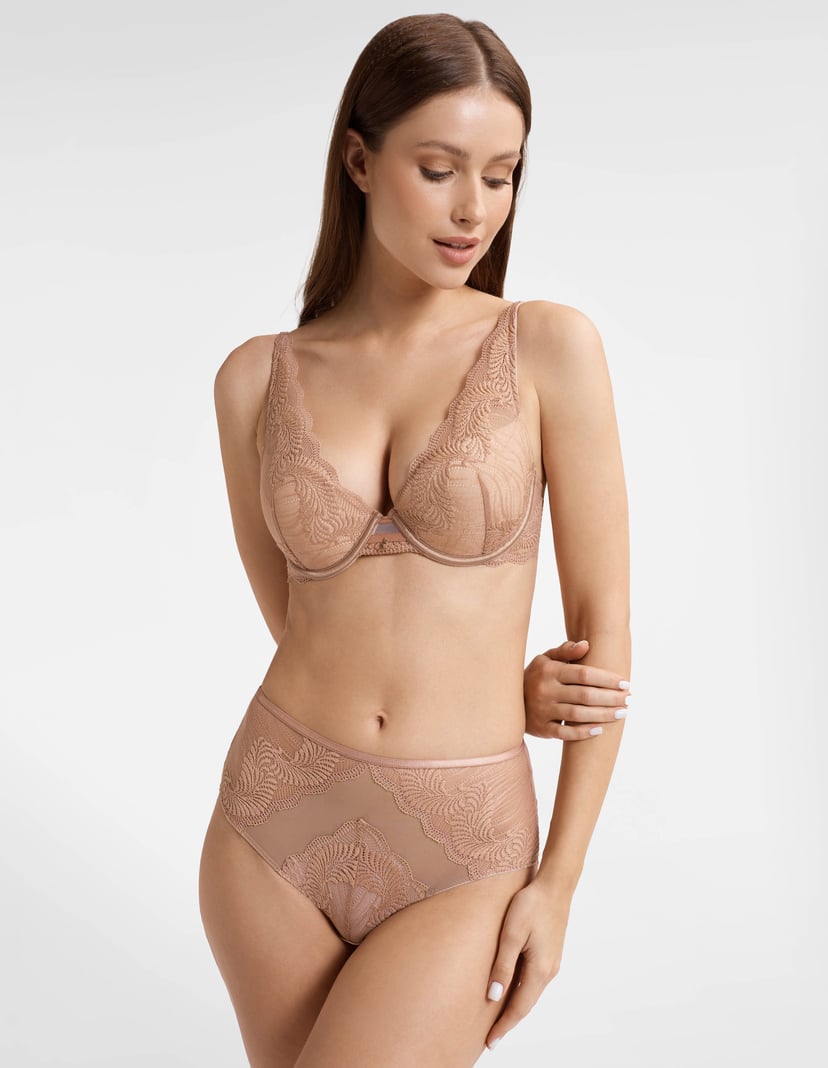 Höschen mit hoher Taile Khloe Braun 5