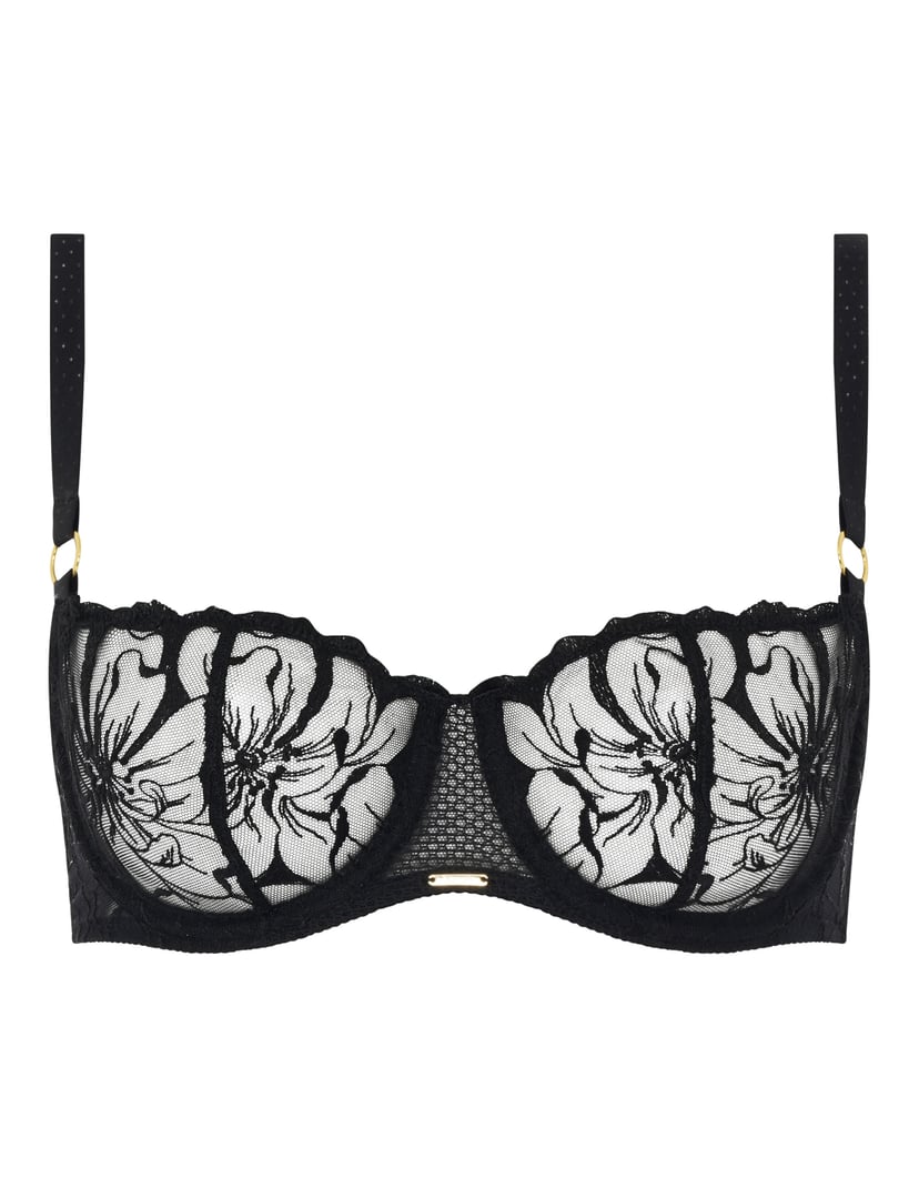 Biustonosz balkonetka fleurs Chantelle czarny 5