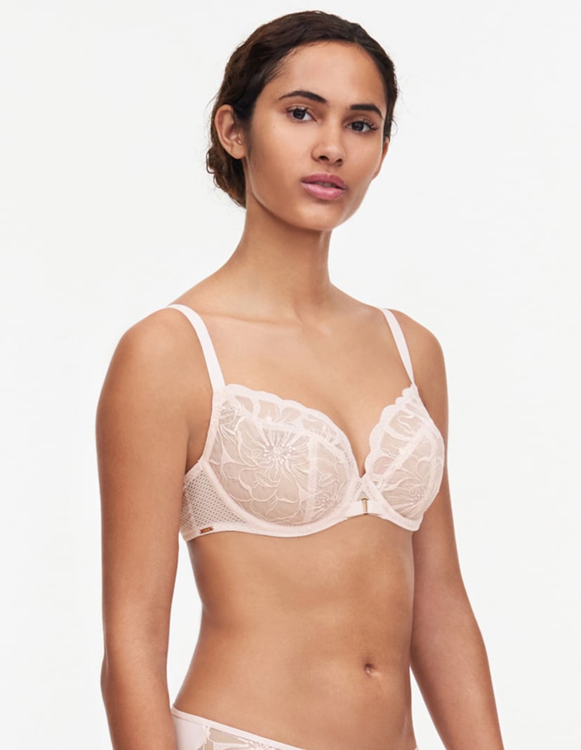 Biustonosz miękki fleurs Chantelle różowy 1