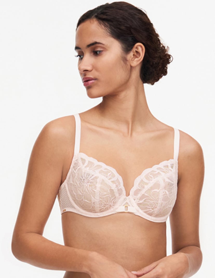 Biustonosz miękki fleurs Chantelle różowy 3