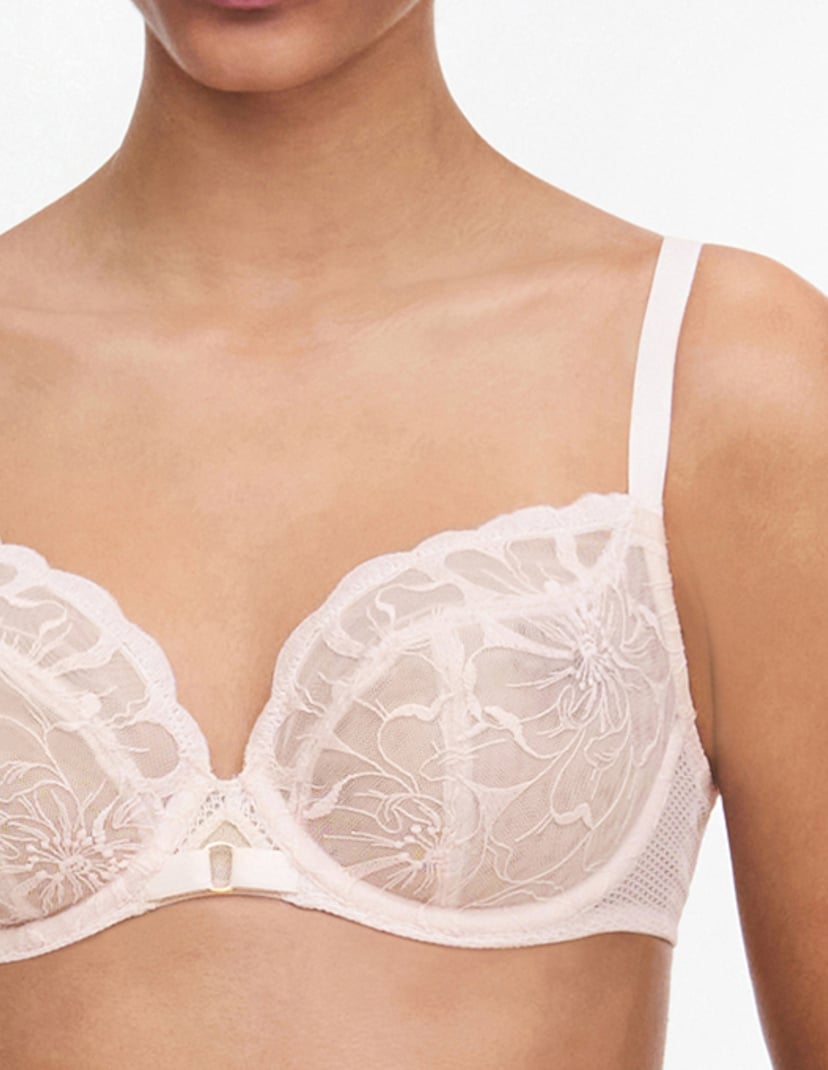 Biustonosz miękki fleurs Chantelle różowy 4