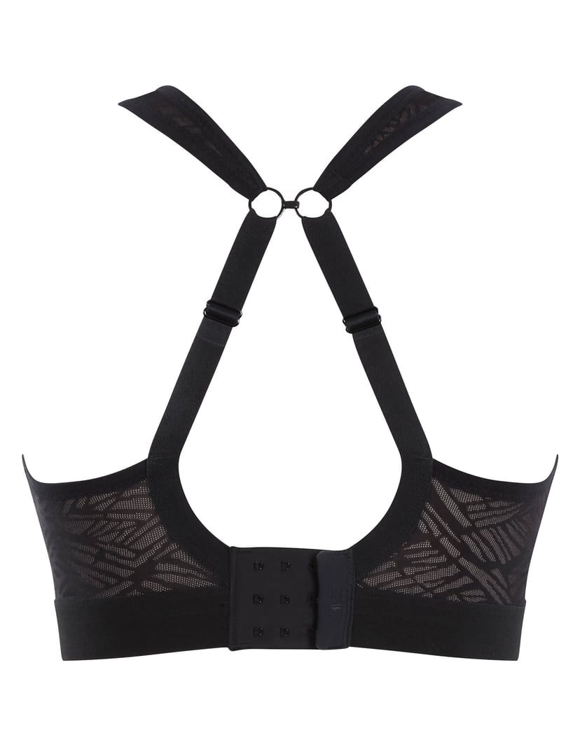 Biustonosz sportowy bezfiszbinowy z koronką Panache czarny 6