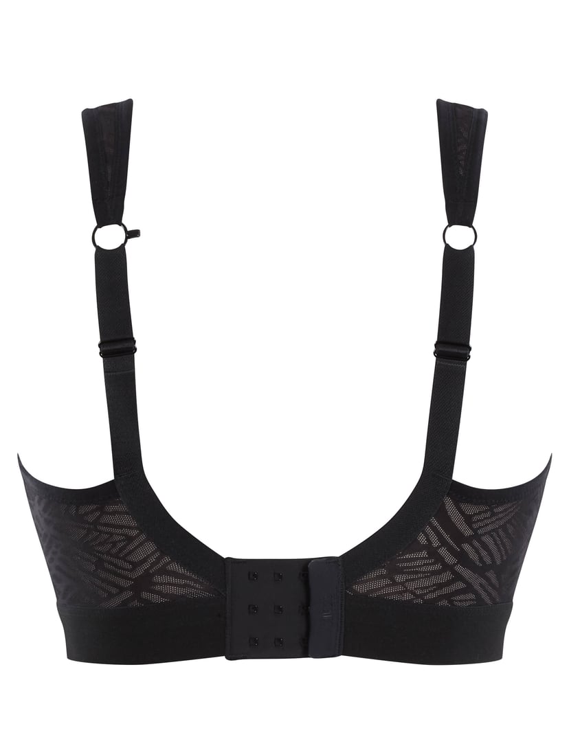 Biustonosz sportowy bezfiszbinowy z koronką Panache czarny 7