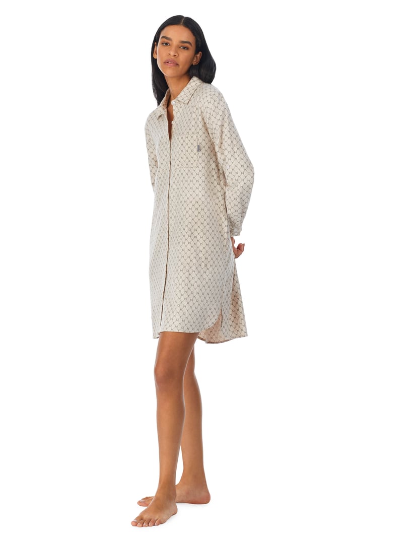 Koszula nocna flannel DKNY beżowy 2