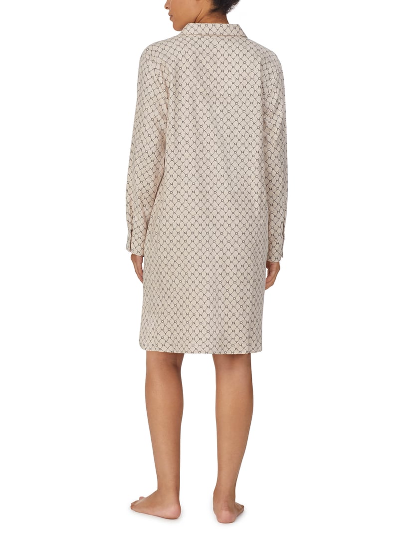 Koszula nocna flannel DKNY beżowy 4