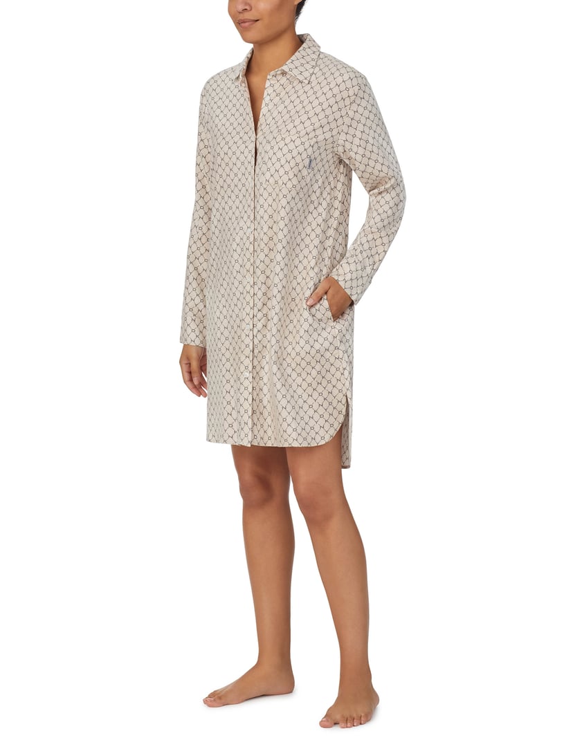 Koszula nocna flannel DKNY beżowy 5