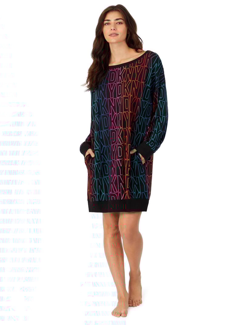 Koszula nocna cozy jersey DKNY czarny 3