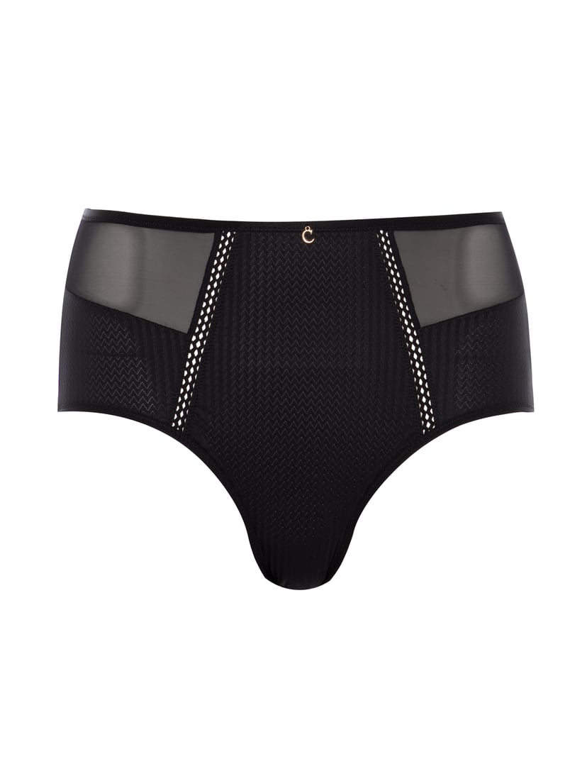 Majtki z wysokim stanem chic essential Chantelle czarny 3