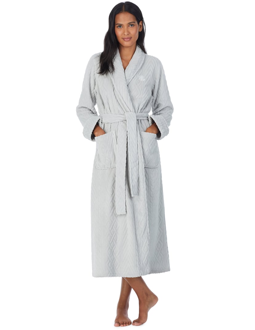 Szlafrok recykled Ralph Lauren szary 1