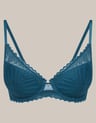 Biustonosz push-up Flore - ciemno-zielony