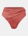 High-waisted bikini bottoms  Thea - brown