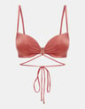 Góra od bikini push-up Thea - brązowy