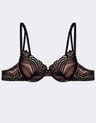 Push-up bra Ninfa - black and gold