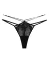 Thongs Bari - black and gold