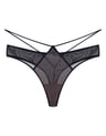 Thongs Brittany - black and gold