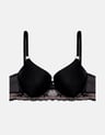 Padded bra Kyoko - black and gold