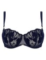 Balkonetka fleurs signature Chantelle - granatowy