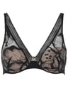Biustonosz plunge true lace Chantelle - czarny