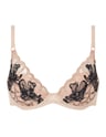 Biustonosz Plunge Fleurs Signature Chantelle - czarno-złoty