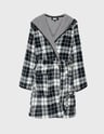 Szlafrok chenille DKNY - czarny