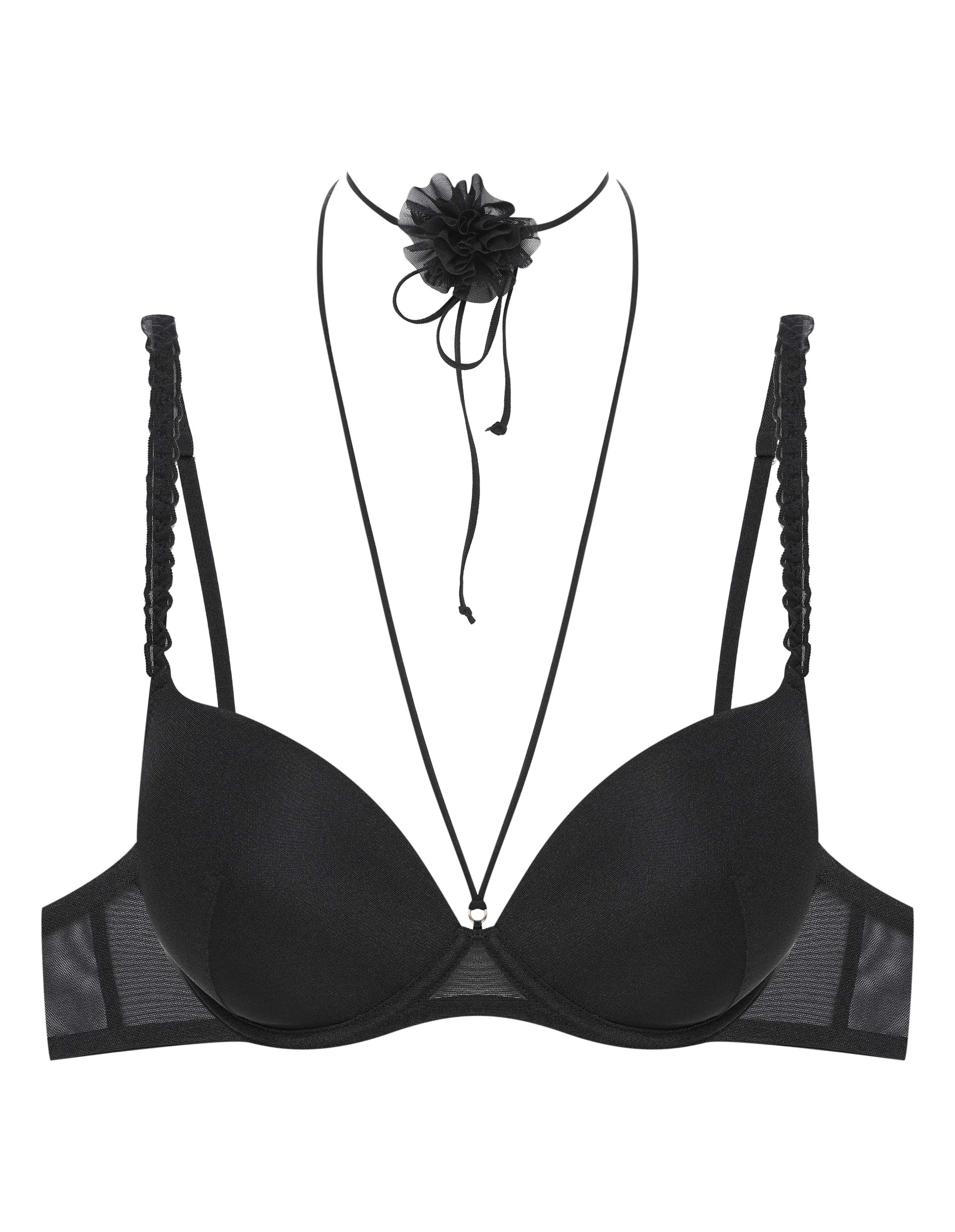 Biustonosz super push-up Omari - czarny | ESOTIQ